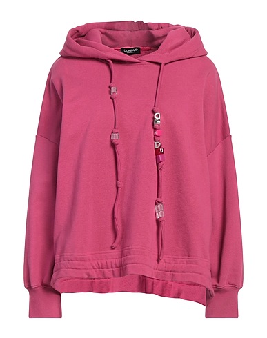 DONDUP Hooded sweatshirt Magenta 100% Cotton, Elastane