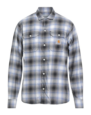 CARHARTT Checked shirt Light blue 100% Cotton