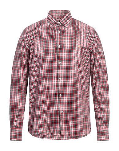 BROOKSFIELD Checked shirt Red 100% Cotton