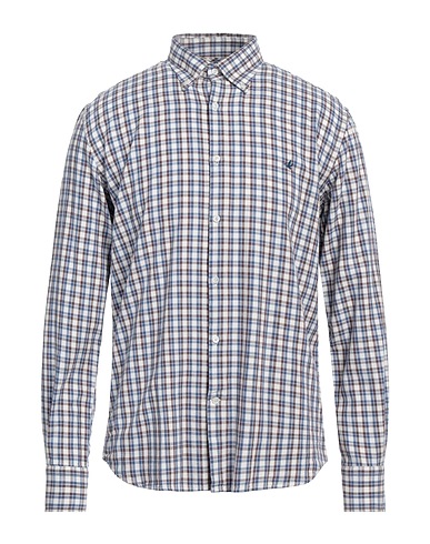 BROOKSFIELD Camicia a quadri Blu 100% Cotone
