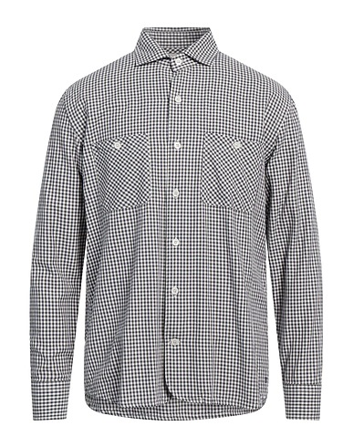 BROOKSFIELD Checked shirt Dark green 100% Cotton