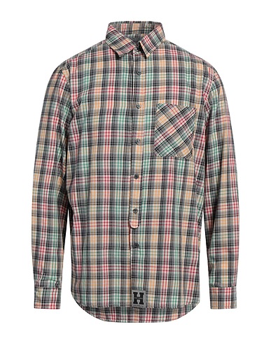 HISTORIC Camicia a quadri Grigio 50% Fibra Alginica, 50% Poliestere