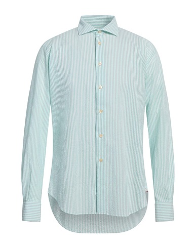 ALEXINGH Striped shirt Light green 99% Cotton, 1% Elastane