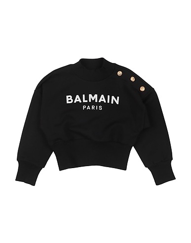 BALMAIN Sweatshirt Schwarz 100% Baumwolle, Elastan, Acryl