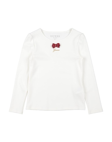 GUESS T-shirt Ivory 100% Cotton