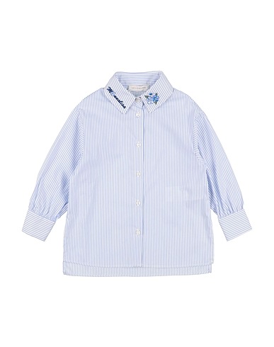 MONNALISA Εμπριμέ πουκάμισα και μπλούζες Ανοιχτό μπλε 72% Βαμβάκι, 25% Πολυαμίδη, 3% Ελαστάνη