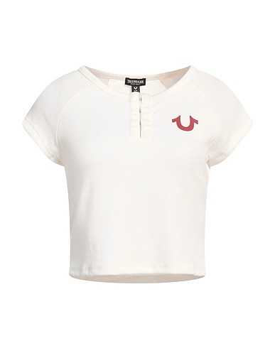 TRUE RELIGION T-shirt Ivoire 63% Polyester, 32% Rayonne, 5% Élasthanne