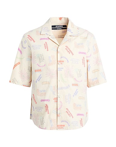 JACQUEMUS Patterned shirt Cream 100% Cotton