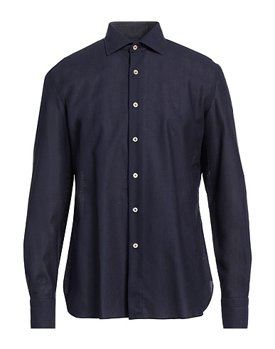 ERRICO FORMICOLA Napoli Camicia tinta unita Blu notte 100% Cotone