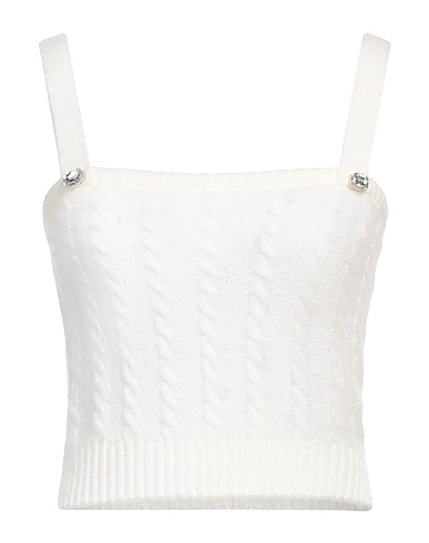 NO SECRETS Top Ivory 56% Acrylic, 36% Polyamide, 8% Elastane