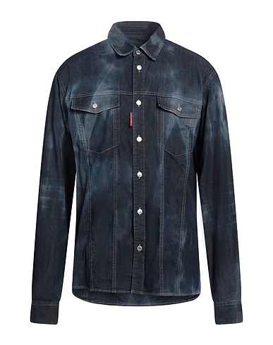 DSQUARED2 Denim shirt Blue 98% Cotton, 2% Elastane
