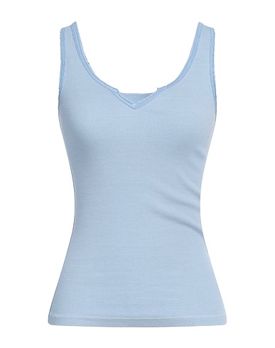 TRUE RELIGION Top Blu chiaro 85% Cotone, 9% Viscosa, 6% Elastan