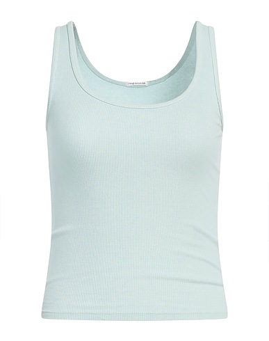 TRUE RELIGION Vest Light green 85% Cotton, 9% Viscose, 6% Elastane