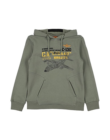 AERONAUTICA MILITARE Hooded track jacket 100% Cotton