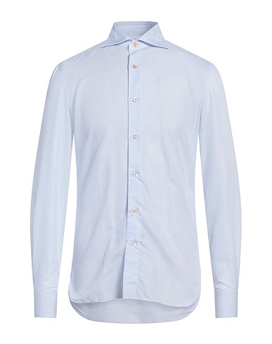 ERRICO FORMICOLA Napoli Camicia tinta unita Celeste 67% Cotone, 33% Lino