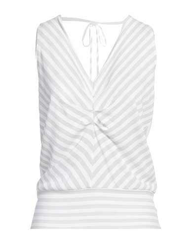 PATRIZIA PEPE Top Light grey 100% Cotton