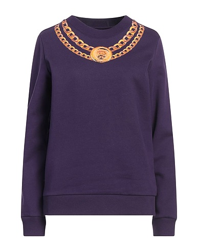 JUST CAVALLI Sweatshirt Plum 100% Cotton, Elastane
