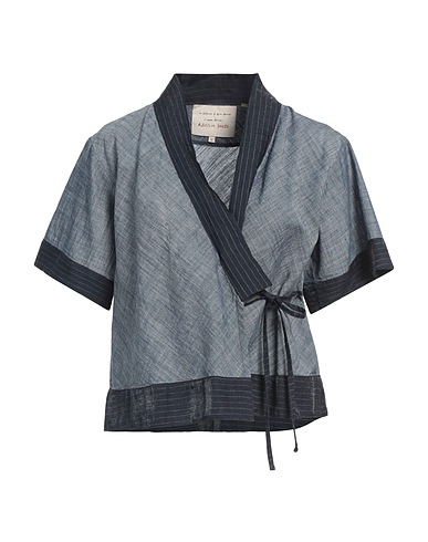ALESSIA SANTI Top Midnight blue 100% Cotton, Linen, Polyamide, Polyester