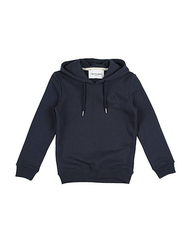 TRUSSARDI JUNIOR Hooded track jacket  Navy blue 100% Cotton
