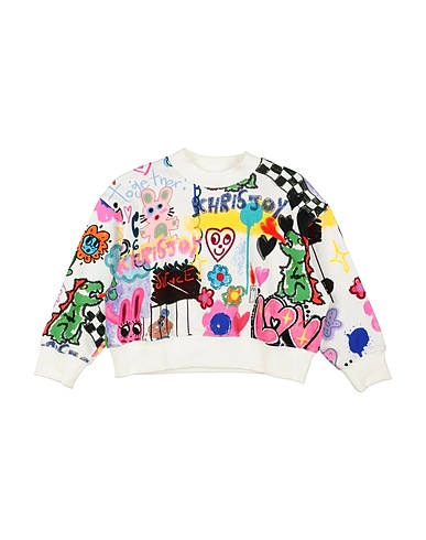 KHRISJOY Sweatshirt White 100% Cotton, Elastane