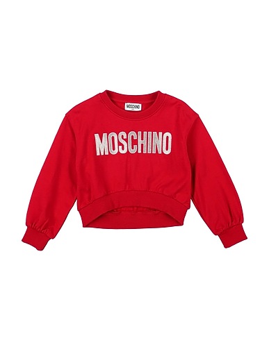 MOSCHINO KID Felpa Rosso 100% Cotone, Elastan, Fibra di metallo, Poliammide, Carta Tessile