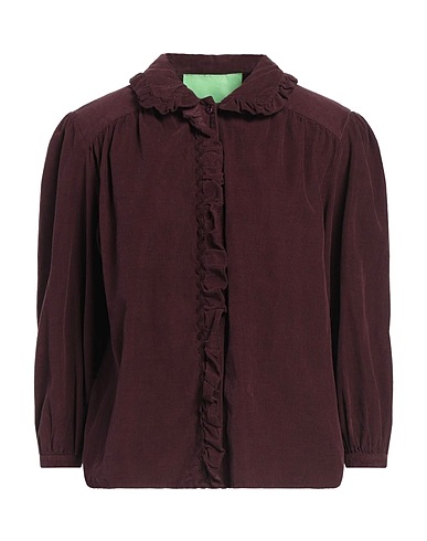 LOU LOU BELLE VILLE PARIS Solid color shirts & blouses 97% Cotton, 3% Elastane