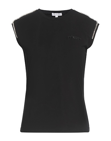 MET JEANS T-shirt Black 95% Cotton, 5% Elastane