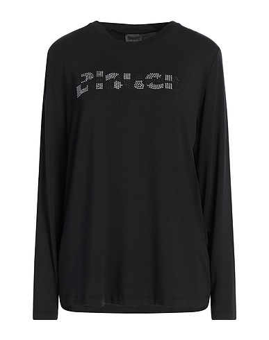 BLAUER. T-shirt Black 96% Modal, 4% Elastane
