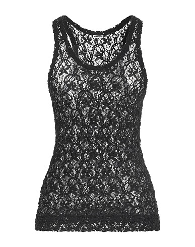 JIL SANDER Top Black 66% Cotton, 32% Polyamide, 2% Elastane