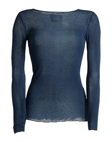 ALPHA STUDIO T-shirt Blu notte 64% Viscosa, 18% Poliammide, 10% Cachemire, 8% Elastan
