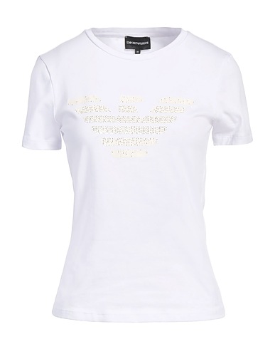 EMPORIO ARMANI T-shirt White 95% Cotton, 5% Elastane