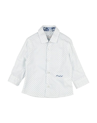 ALV by ALVIERO MARTINI 柄入りシャツ ホワイト コットン 100%