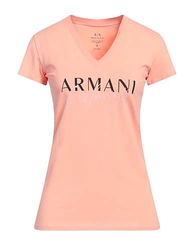 ARMANI EXCHANGE T-shirt Pink 95% Cotton, 5% Elastane