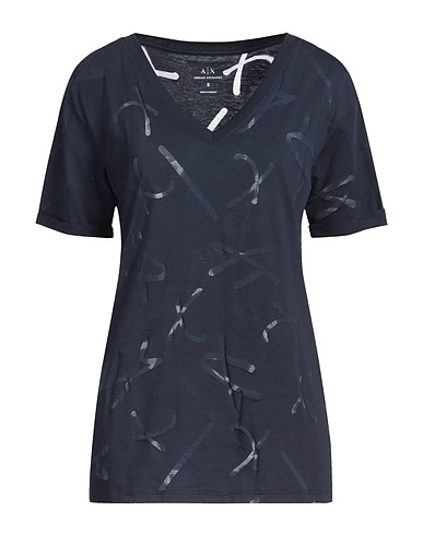 ARMANI EXCHANGE T-shirt Midnight blue 60% Cotton, 40% Polyester