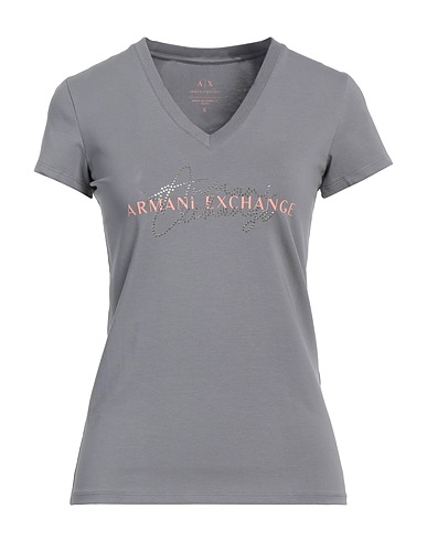 ARMANI EXCHANGE T-shirt Grey 95% Cotton, 5% Elastane