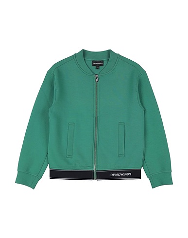 EMPORIO ARMANI Sweatshirt Grün 76% Baumwolle, 18% Polyester, 6% Elastan, Polyamid