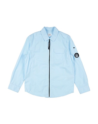 C.P. COMPANY UNDERSIXTEEN Solid colour shirt Sky blue 100% Cotton