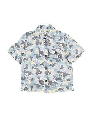 C.P. COMPANY UNDERSIXTEEN Patterned shirt Light grey 100% Cotton