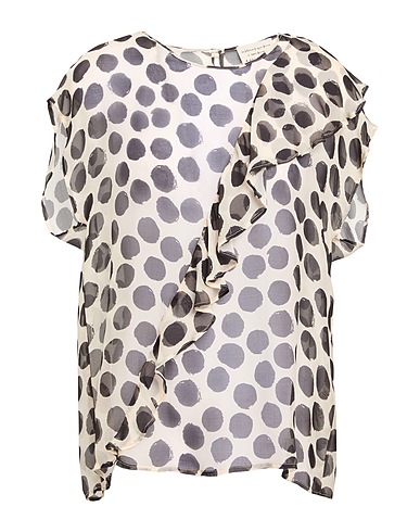 ALESSIA SANTI Top Beige 75% Viscosa, 25% Seta