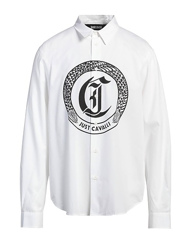 JUST CAVALLI Shirts White 100% Cotton
