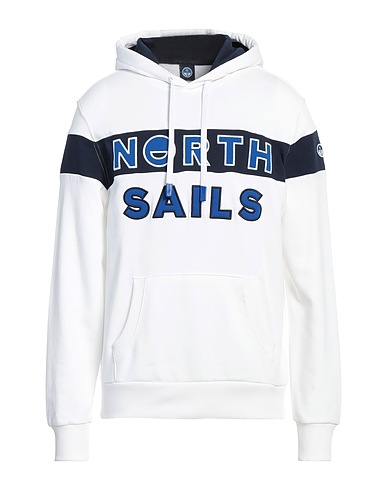 NORTH SAILS Hooded track jacket  White 100% Cotton