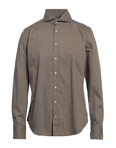 LIBERTY ROSE Einfarbiges Hemd Khaki 100% Baumwolle