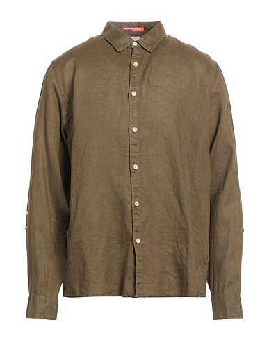 SCOTCH & SODA Linen shirt Military green 100% Linen, Cotton