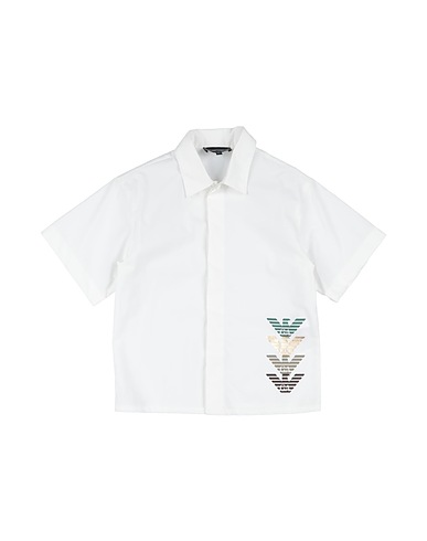EMPORIO ARMANI Patterned shirt White 100% Cotton