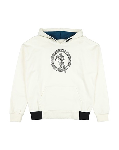 BIKKEMBERGS Hooded track jacket  Off white 100% Cotton