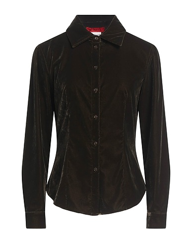 MAX&Co. Hemden und Blusen einfarbig Dunkelgrün 97% Polyester, 3% Elastan
