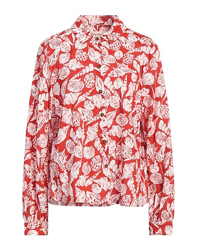 MAISON SCOTCH Patterned shirts & blouses Red 52% Cotton, 48% Viscose