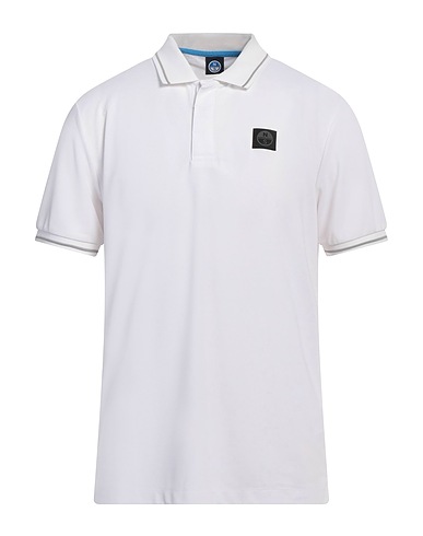 NORTH SAILS Polo shirt White 100% Polyester, Elastane