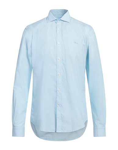 HARMONT & BLAINE Patterned shirt Sky blue 100% Cotton