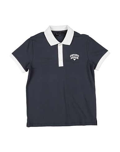 EMPORIO ARMANI Polo shirt Midnight blue 96% Cotton, 4% Elastane